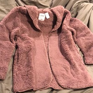 Sherpa Cardigan- PINK brand, Color: Cocoa